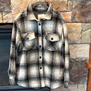 Thread & Supply Monochrome Plaid Utility Jacket